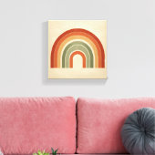Modern Boho Rainbow Art - Minimalist Terracotta an Canvas Afdruk (Insitu (Woonkamer))