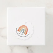 Modern Boho Rainbow Baby shower Bedankjes Labels (In situ)