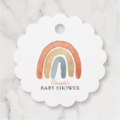 Modern Boho Rainbow Baby shower Bedankjes Labels (Achterkant)
