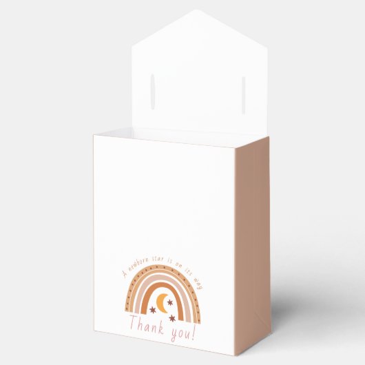 Modern Boho Rainbow Baby shower Dank u wel Bedankdoosjes (Geopend)