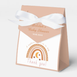 Modern Boho Rainbow Baby shower Dank u wel Bedankdoosjes