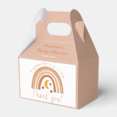 Modern Boho Rainbow Baby shower Dank u wel Bedankdoosjes (Achterkant)