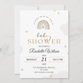 Modern Boho Rainbow Baby shower Kaart (Voorkant)