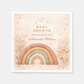 Modern Boho Rainbow Baby Shower Servet (Voorkant)