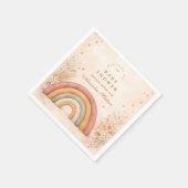 Modern Boho Rainbow Baby Shower Servet (Hoek)