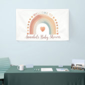 Modern Boho Rainbow Baby shower Welkom Banner - W (Beurs)