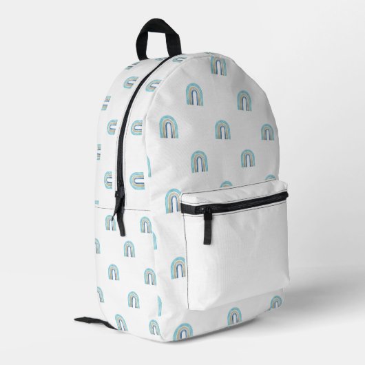 Modern Boho Rainbow Bedrukte Rugzak (Achterkant Hoek Links)