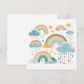 Modern Boho Rainbow Collectie Flat Kaart (Voorkant / Achterkant)