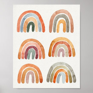 Modern Boho Rainbow Collectie Poster