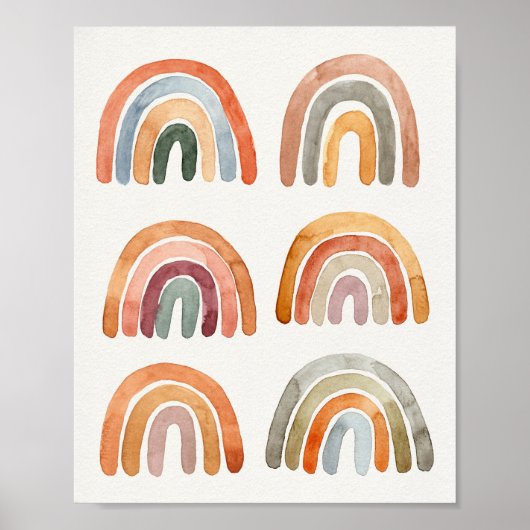 Modern Boho Rainbow Collectie Poster (Voorkant)