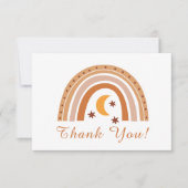 Modern Boho Rainbow Dank je Kaart Notitiekaartje (Voorkant)