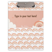 Modern Boho Rainbow gepersonaliseerd Multomap, op Klembord (Voorkant)