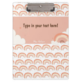 Modern Boho Rainbow gepersonaliseerd Multomap, op  Klembord