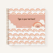 Modern Boho Rainbow gepersonaliseerd Multomap, op Notitieboek (Voorkant)