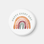 Modern Boho Rainbow - Happy Elke dag - Magneet (Voorkant)