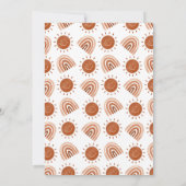 Modern Boho Rainbow Little Sunshine First Birthday Kaart (Achterkant)