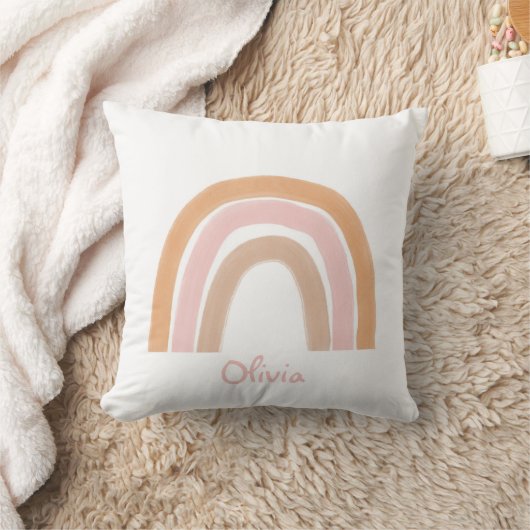 Modern Boho Rainbow Name Sierkussen (Deken)