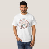 Modern Boho Rainbow Papa's T-shirt (Voorkant volledig)