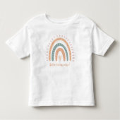 Modern Boho Rainbow Pastel Fiesta 1ste verjaardag Kinder Shirts (Voorkant)