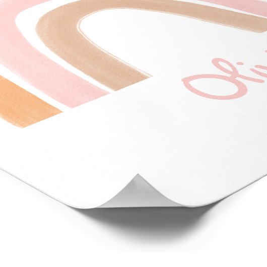 Modern Boho Rainbow Poster voor gepersonaliseerde  (Hoek)
