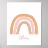 Modern Boho Rainbow Poster voor gepersonaliseerde  (Voorkant)