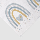 Modern BOHO Rainbow Stars Dusty Blue Mustard Boy Tissuepapier (Detail)