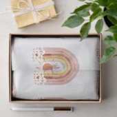 Modern BOHO Rainbow Sun Heart Dusty Pink Mustard Tissuepapier (Geschenk)