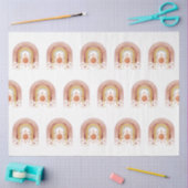 Modern BOHO Rainbow Sun Heart Dusty Pink Mustard Tissuepapier (Craft)