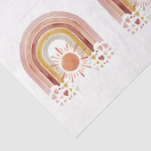 Modern BOHO Rainbow Sun Heart Dusty Pink Mustard Tissuepapier (Detail)