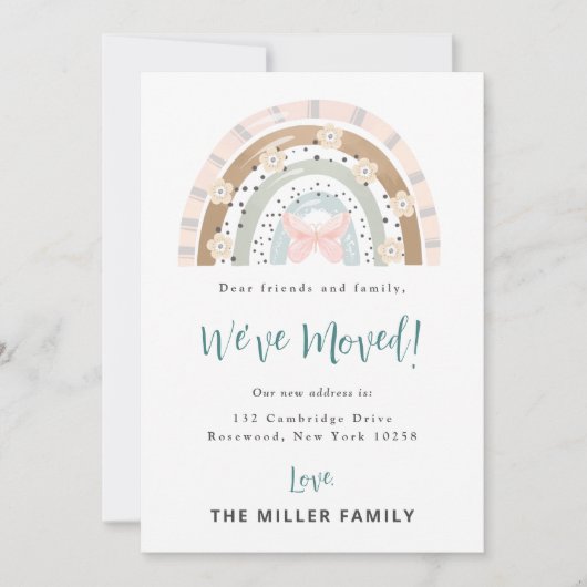 Modern Boho Rainbow We hebben de aankondiging verp (Voorkant)