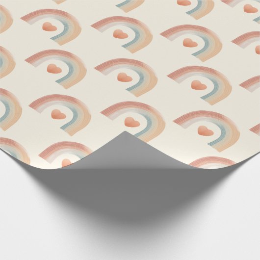 Modern Boho Rainbow Wrapping Paper - Waterverf EA Cadeaupapier (Hoek)