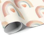Modern Boho Rainbow Wrapping Paper - Waterverf EA Cadeaupapier (Rol Hoek)