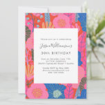 Modern Boho Red Floral 30th Birthday Party Kaart<br><div class="desc">Aangepaste kleurrijke Boho Modern Red Floral 30th Birthday Party - alle tekst kan worden bewerkt,  zodat deze voor elke leeftijd kan worden bewerkt</div>