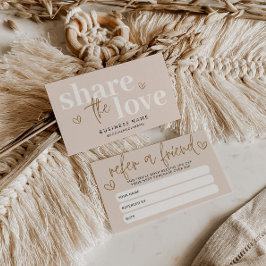 Modern Boho Refer A Friend Discount Coupon Card Aanbevelingskaartje