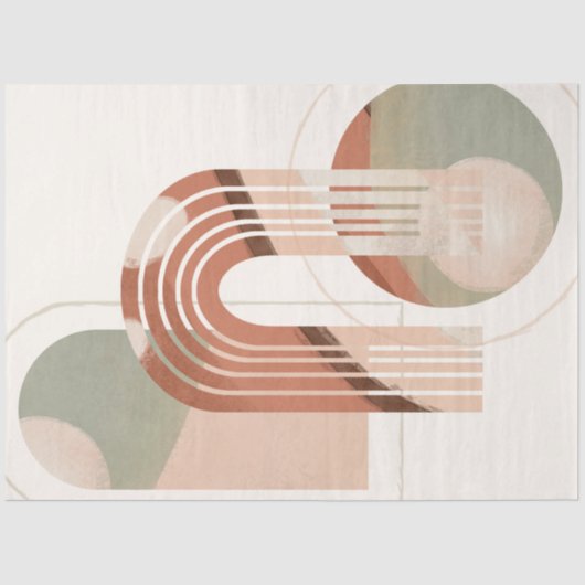 Modern BOHO regenboogorganische geometrische ontko Tissuepapier (Voorkant)