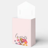 Modern Boho Roze Bloemen Afstuderen Favoriet Box Bedankdoosjes (Geopend)
