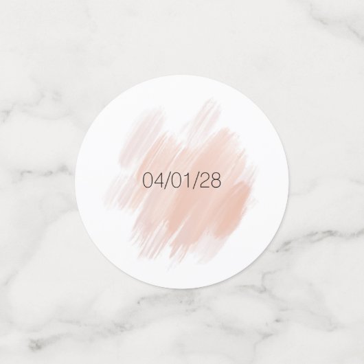 Modern Boho roze Elegant Bloemen Bruiloft Confetti (Kleine voorkant)