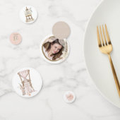 Modern Boho roze Elegant Bloemen Bruiloft Confetti (Groep)