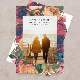 Modern Boho Rozen Editable Photo Save the Date