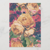 Modern Boho Rozen Wedding Kaart (Achterkant)