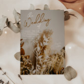 Modern Boho Rustic Dried Flowers Kaart