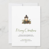 Modern Boho Rustic Earthy Christmas Greeting Card Feestdagenkaart (Voorkant)