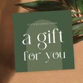 Modern Boho Sage Green Business Gift Certificaat