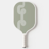 Modern Boho Sage Green Geometric Pickleball Paddle (Achterkant)