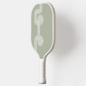 Modern Boho Sage Green Geometric Pickleball Paddle (Links)
