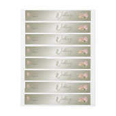 Modern Boho Sage Olive Floral Tropical Pampas Gras Adreslabel Wikkel (Vel)