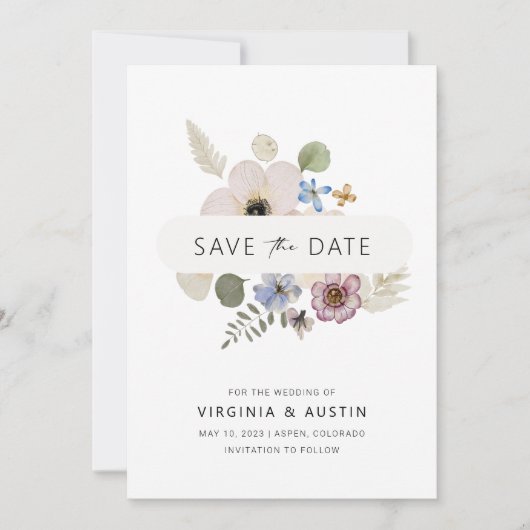 Modern Boho Save The Date (Voorkant)