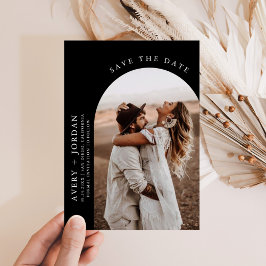 Modern Boho Save the Date | Foto Minimalistische K Kaart