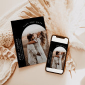 Modern Boho Save the Date | Foto Minimalistische K Kaart