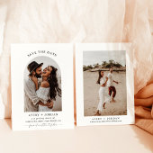 Modern Boho Save the Date | Minimalistische Fotoka Kaart